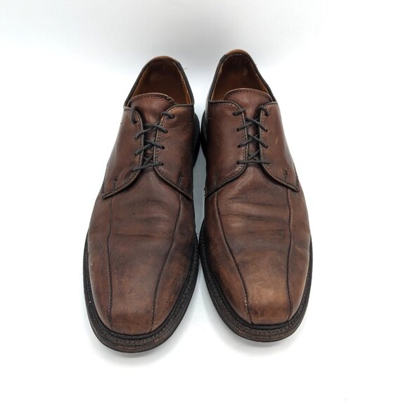 Allen Edmonds Warren Sz 8 D Brown Oxford Leather Pinch Loafers Preppy Derby Shoe
